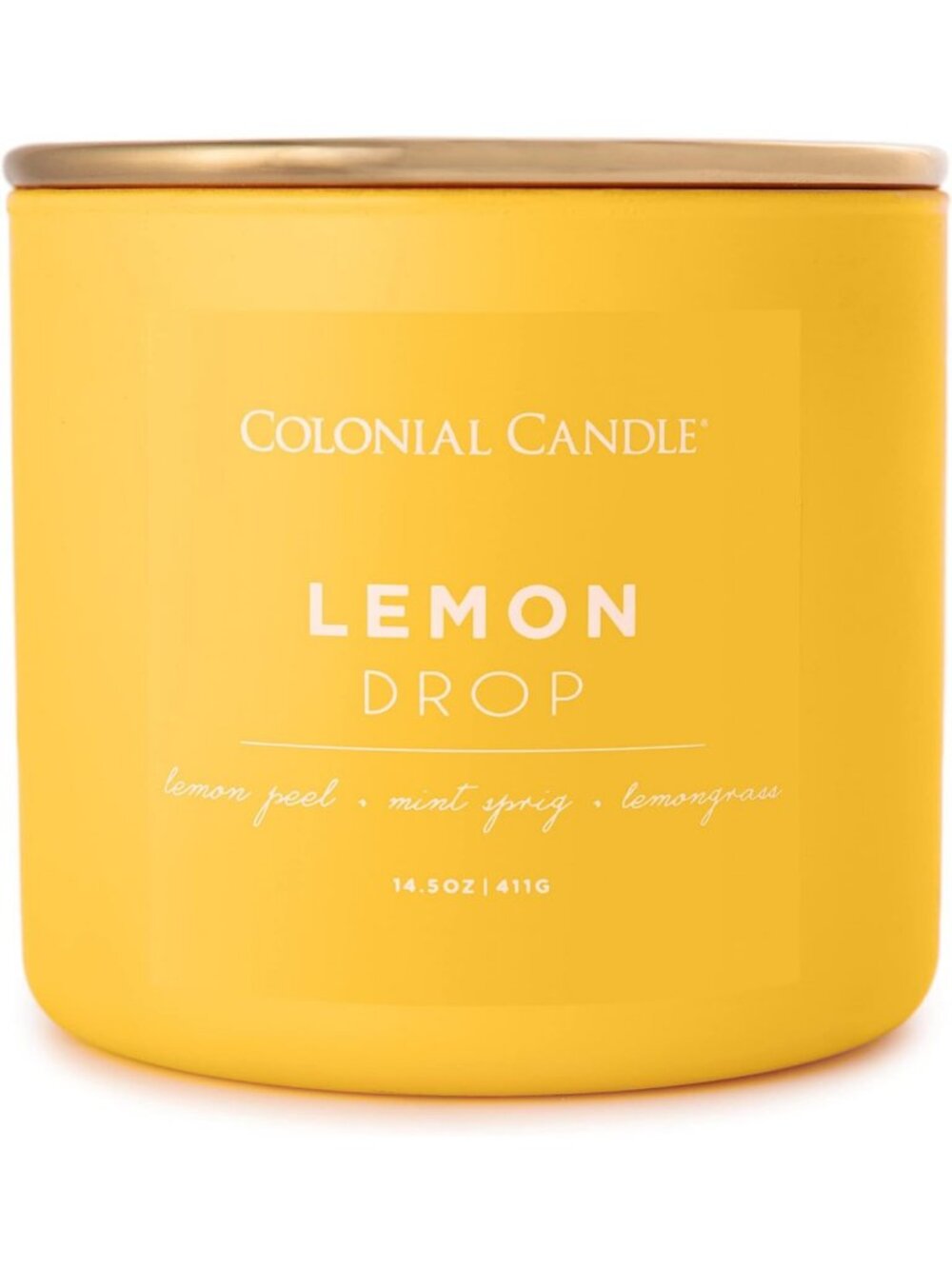 Lemon Drop Scented 3-Wick Jar Candle - Colorful Home Decor, 14.5 oz, 60-Hour